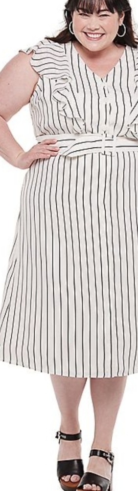 Evri belted ruffle dress 2x NWOT never worn